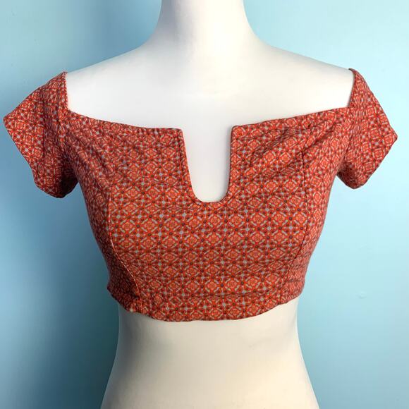 NWT Free People Lucky Now Brami Off-Shoulder Crop Top Size Medium - Picture 3 of 9